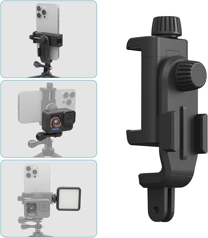 Suptig Phone Holder for Tripod, Action Camera Tripod Mount Adapter Compatible - Image 10
