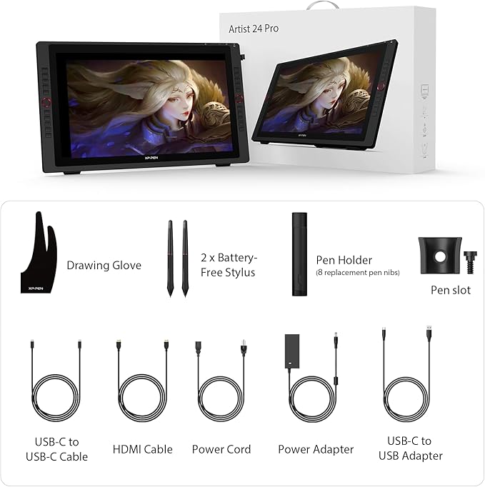 XPPen Artist 24 Pro 2.5K QHD Drawing Tablet - Image 8