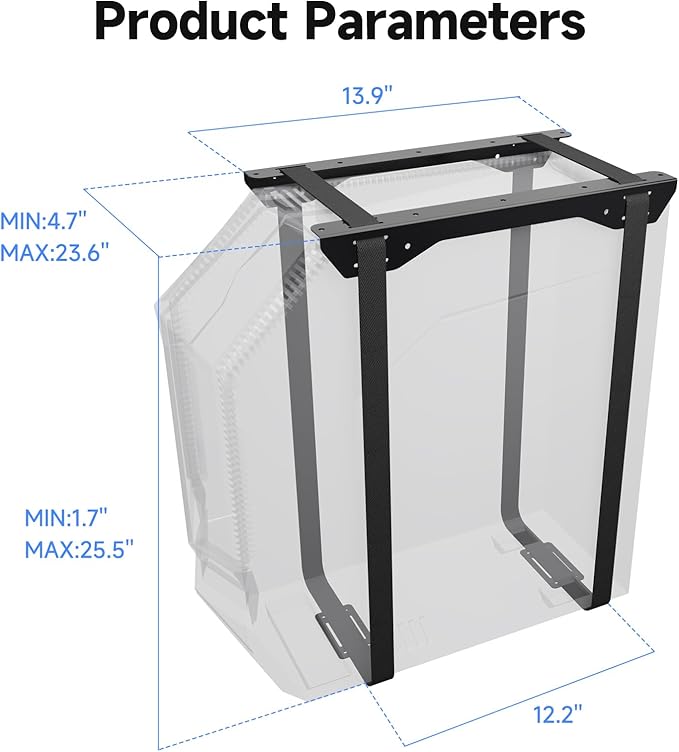 Suptek Uiversal PC Wall Mount, Computer Case CPU Holder Under-Desk PC Holder - Image 7