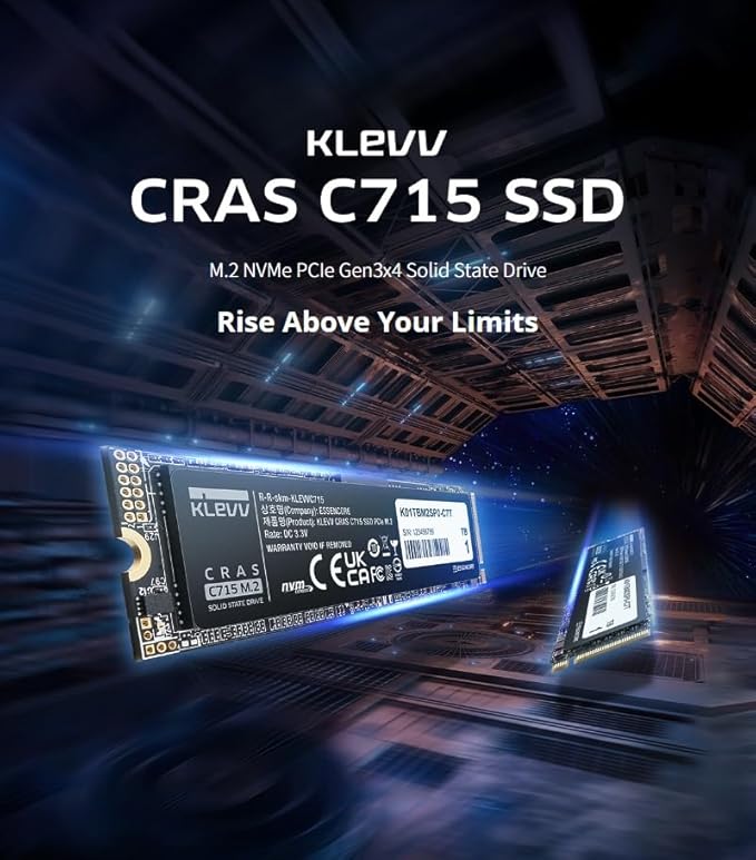 KLEVV CRAS C715 512GB M.2 2280 NVMe PCIe Gen3x4 Laptop & Desktop - Image 2