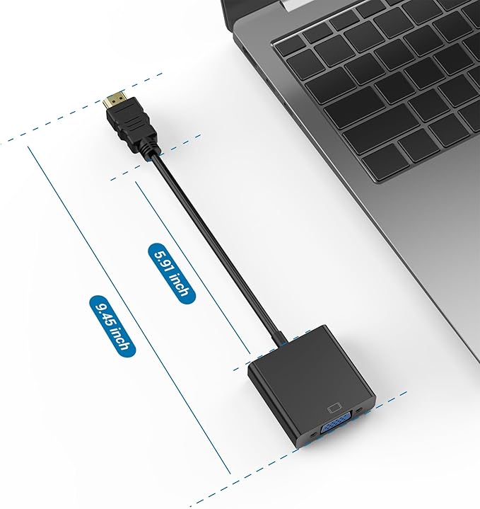 Half-Dozen HDMI to VGA Adapter, Compatible - Image 2