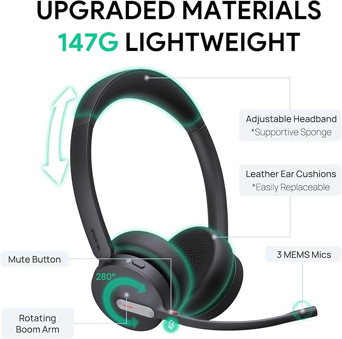 Yealink BH70 Dual Wireless Bluetooth Headset - Image 8