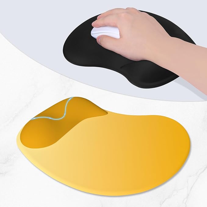 ITNRSIIET Ergonomic Mouse Pad, Cushioned Gel Wrist Rest, Non-Slip Base - Image 3
