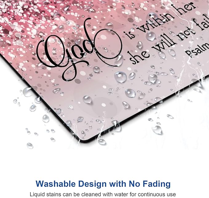 Hokafenle Mouse Pad, Psalm 46:5 God is Within Her, She Will not Fall - Image 5