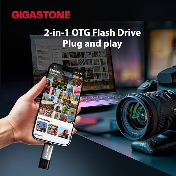 GIGASTONE 16GB Dual Flash Drive Z40 USB 3.2 Gen 1, 2-in-1 Type-A & Type-C - Image 5