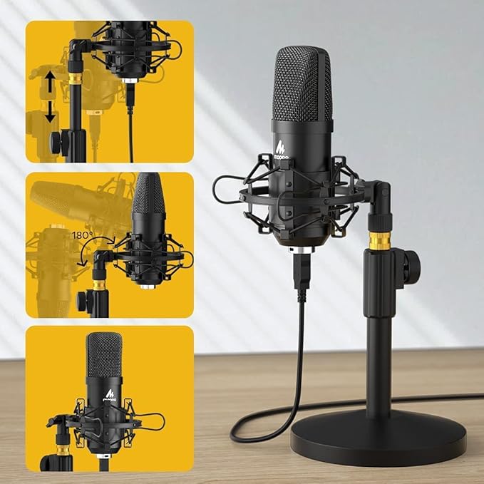 MAONO USB Microphone Kit 192KHZ/24BIT AU-A04T PC Condenser Podcast Streaming - Image 7