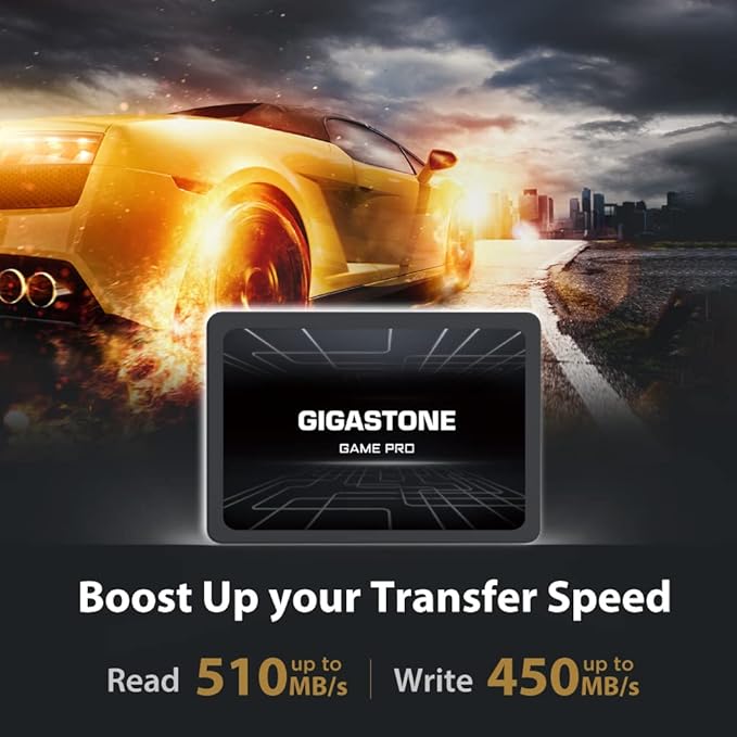 Gigastone SATA SSD 128GB 2.5 inch SSD 510MB/s Upgrade Laptop PC Memory and - Image 3