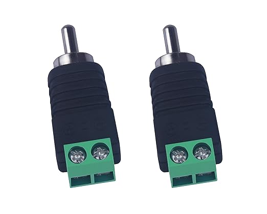 RCA Plugs for Speaker Wire，RCA to AV Screw Terminal Connector, Phono RCA Male - Image 4