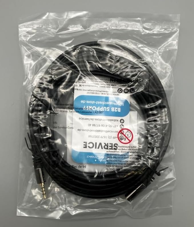KabelDirekt – Headset Extension Cable – 15ft – Headphone Extension Cord - Image 9