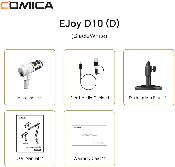 COMICA EJoy D10 D USB/XLR Dynamic Microphone - Image 2