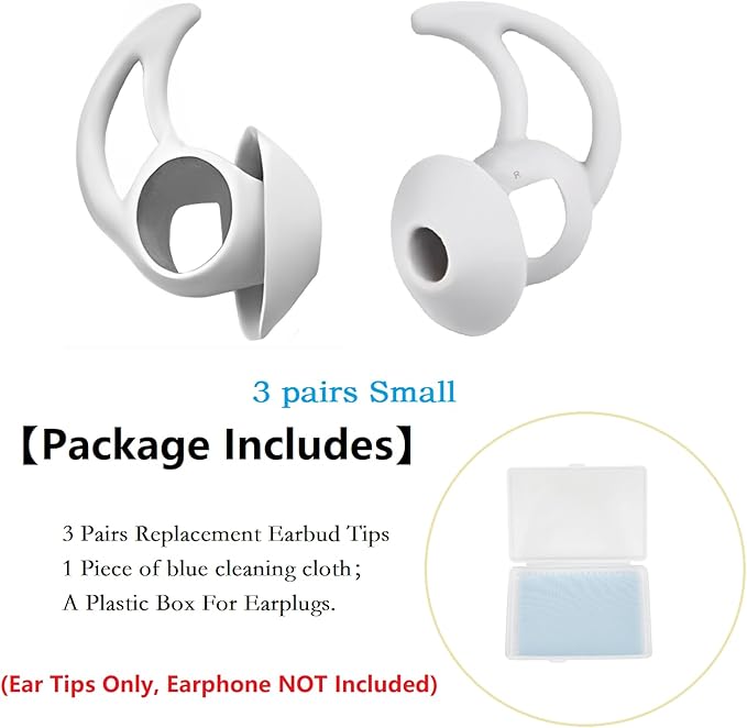 Silicone Earbud Tips 3 Pairs Small Eartips Compatible - Image 2