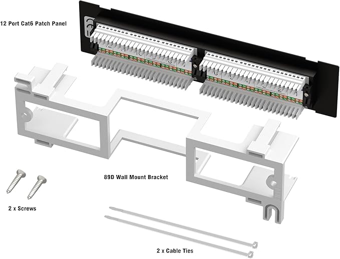 iwillink 12 Port 10Gbps Cat6A Network Patch Panel - Image 5