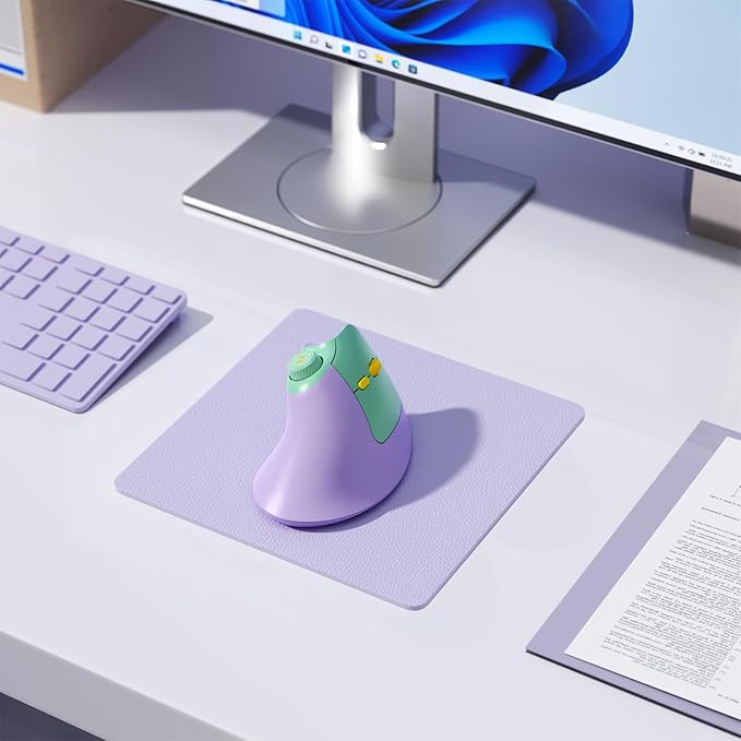 seenda Ergonomic Mouse Rechargeable, USB+Dual Bluetooth, MOU-302 Vertical - Image 9