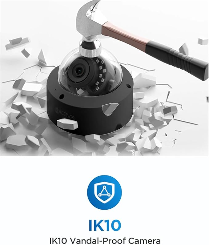 4COVR 4K PoE Security Camera System, AI Human Vehicle Detection, 8CH 8MP H.265 - Image 9