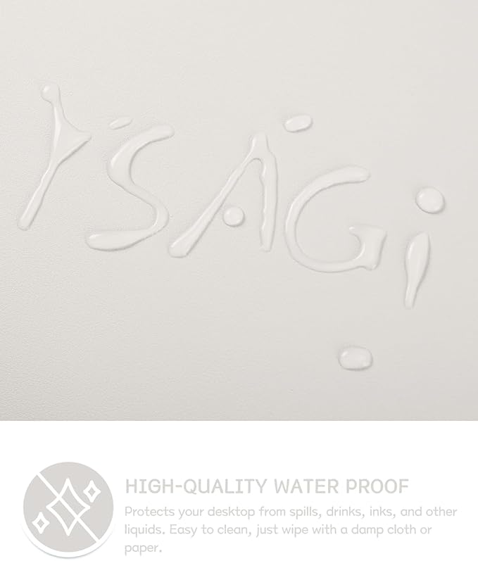 YSAGi Non-Slip Leather Desk Pad, Waterproof Laptop Computer Desk Keyboard Mat - Image 3