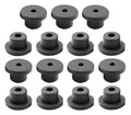 15 pcs 9/16" Drill Hole，1/4" ID Black Silicone Top hat Rubber Grommets by Unknown