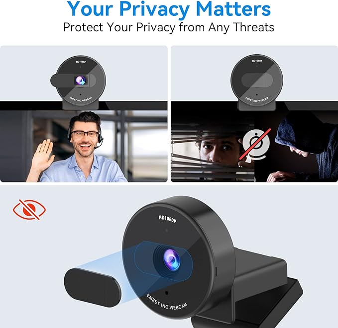 EMEET C950 Webcam for PC, 1080P Webcam - Image 6