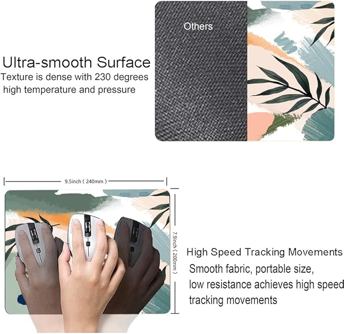 Mouse Pad, Premium-Textured Mouse Mat, Non-Slip Rubber Base Mousepad - Image 3