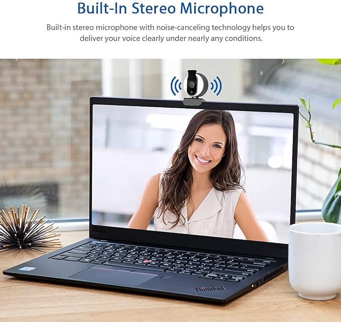 NexiGo N680E 1080P Webcam with Ring Light, Privacy Cover and Dual Microphone - Image 5
