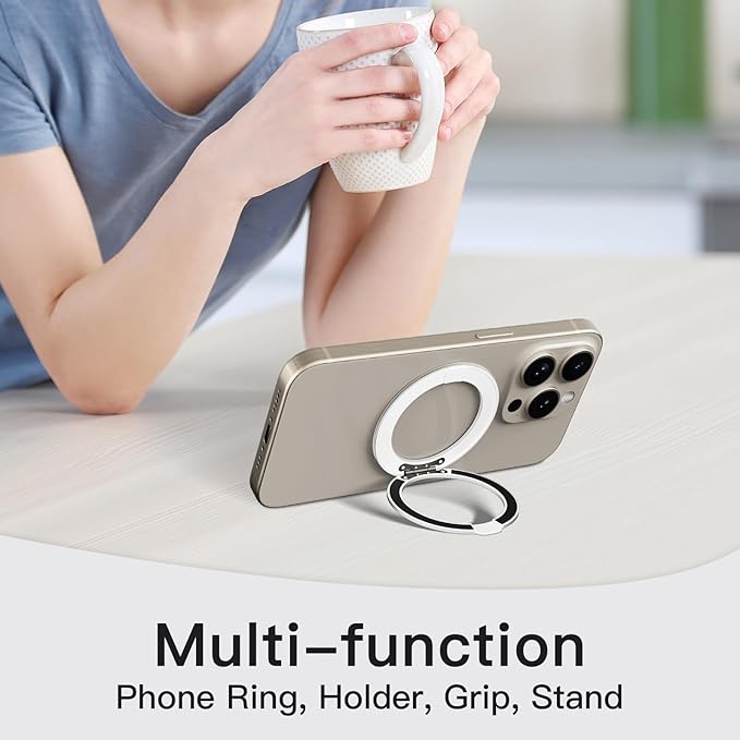 COOLQO 2Pcs 360 Spin Cell Grip Ring Phone Stand Magnetic Holders - Image 7