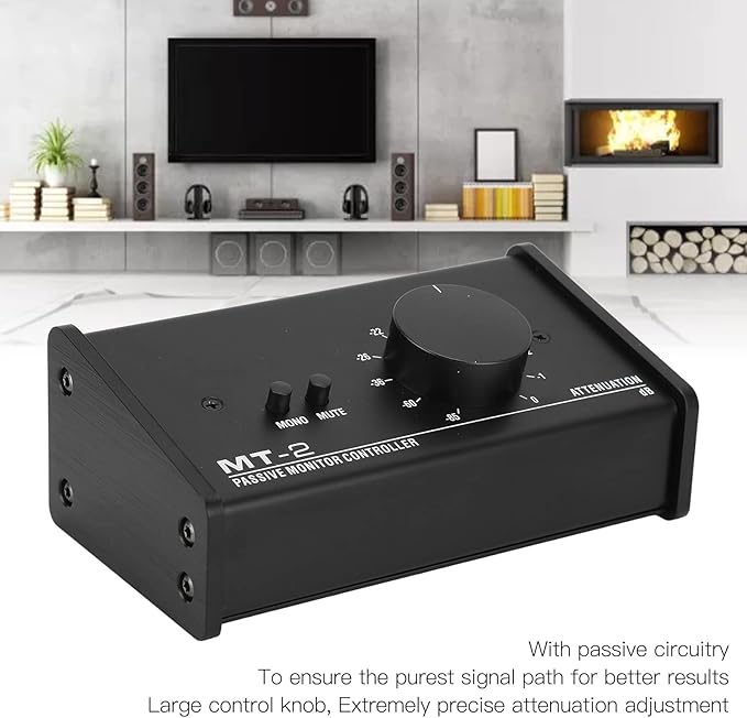 Big Knob Passive Monitor Controller, XLR and 3.5mm Interface Large Volume Knob - Image 2