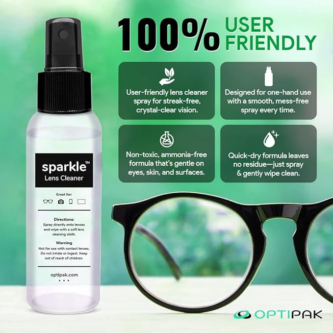 Sparkle Anti-Reflective Lens Cleaner Spray kit | 1oz Glasses Cleaner Spray + - Image 7