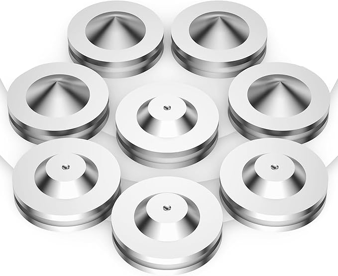 Audiocrast 4X HiFi Speaker Spikes, Isolation Stand Feet Pad, Stainless Steel by Viborg