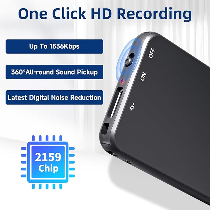 1536Kbps Digital Voice Recorder, - Image 5