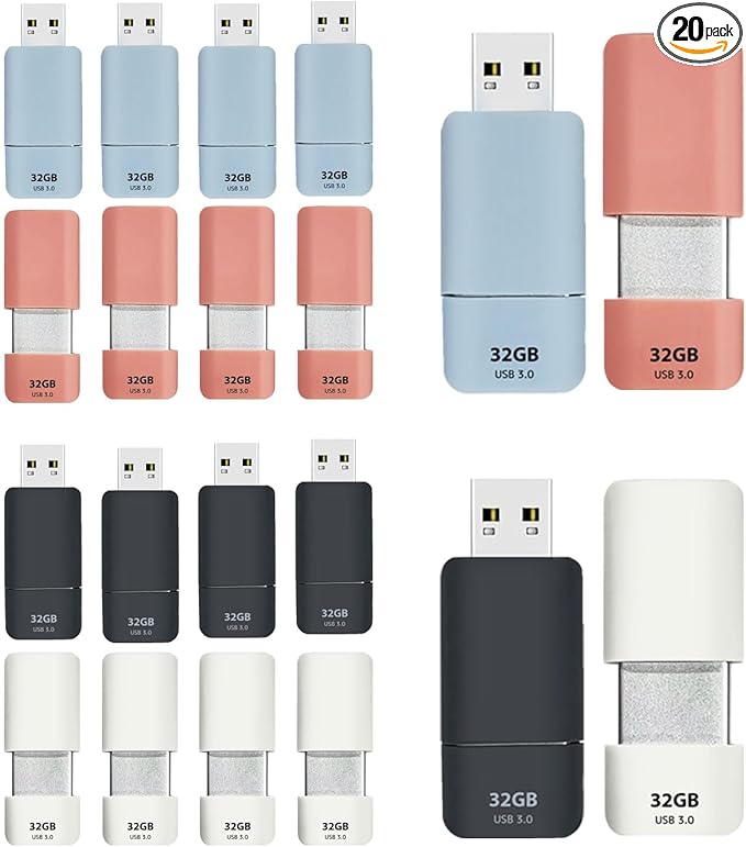 GIGASTONE 32GB Flash Drive Z60NB USB 3.2 Gen 1, Ultra Fast, Retractable Capless by Gigastone