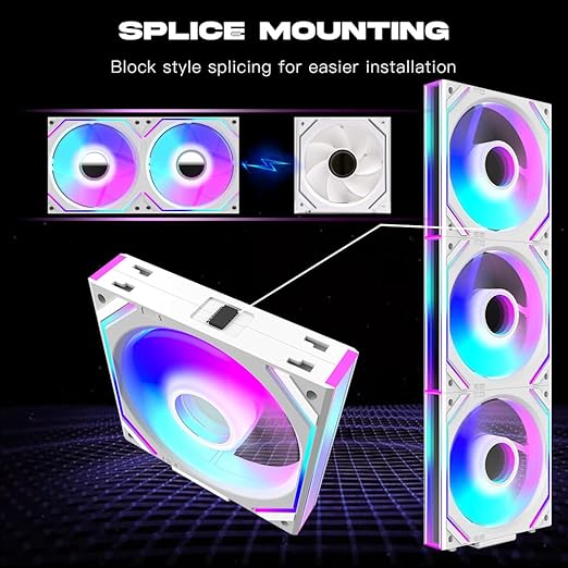 Jungle Leopard Interstellar V2 120mm PC Reverse Blade Case Fan Infinity Mirror - Image 6