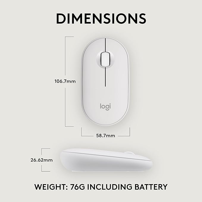 Logitech Pebble Mouse 2 M350s Slim Bluetooth Wireless Mouse, Lightweight - Image 8