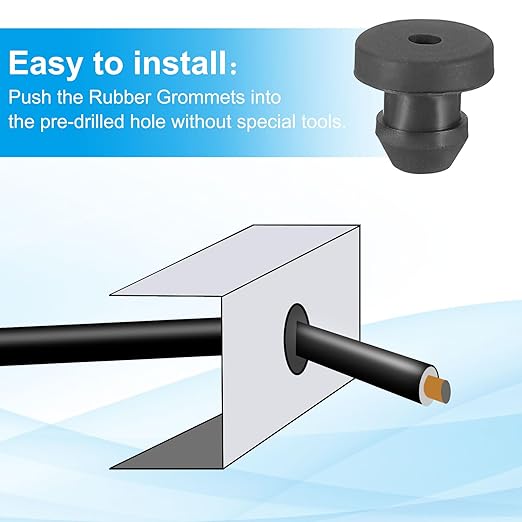 PATIKIL 4.5mm / 3/16 Inch Drill Hole, 1/16 Inch ID Rubber Grommets - Image 4
