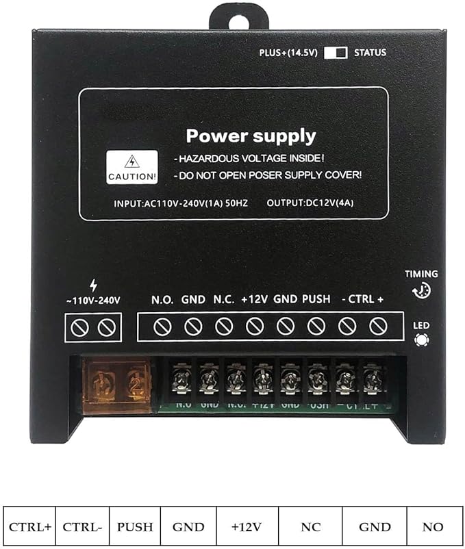 Door Access Control System Outswinging 600lbs Magnetic Lock Kit Build-in Alarm - Image 3