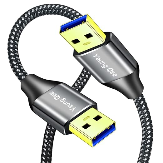 USB 3.0 A to A Male Cable 1 ft, Super Speed Type A Male to Male Cable USB 3.0 by Yeung+Qee