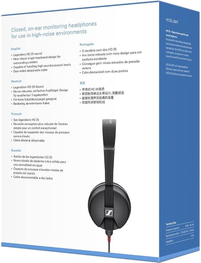 Sennheiser Professional HD 25 LIGHT On-Ear DJ Headphones - Image 9