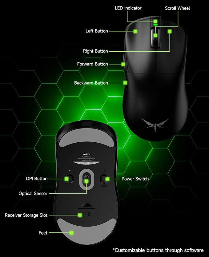 VGN F1 MOBA Wireless Gaming Mouse - Image 8