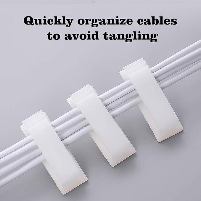 40 pcs Cable Clips with Strong Self-Adhesive, Outdoor Light Clips, Nylon Cord - Image 3