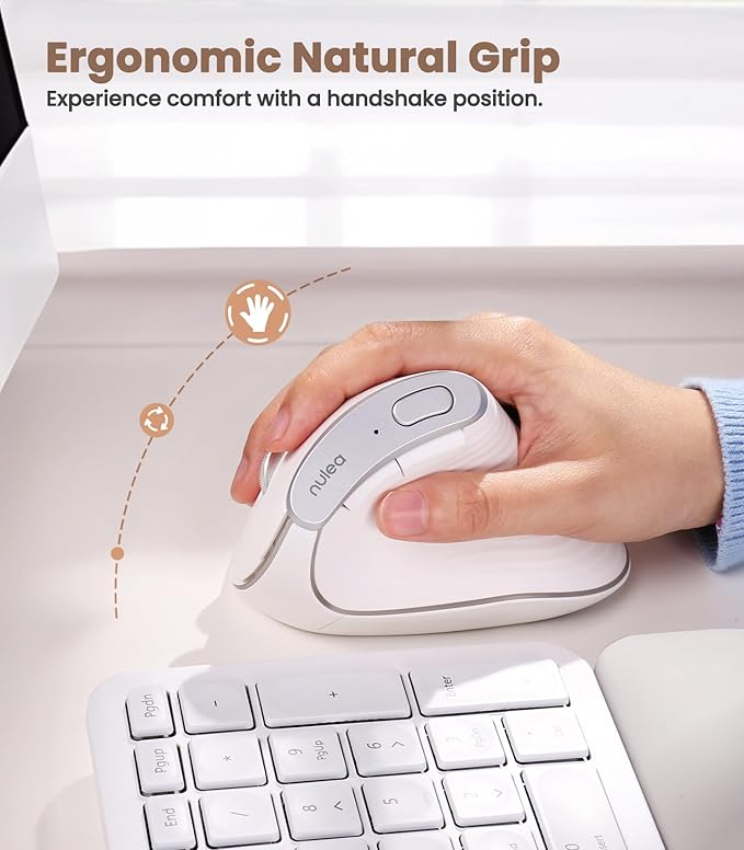 Nulea M510 Vertical Mouse Wireless, Ergonomic Mouse - Image 2