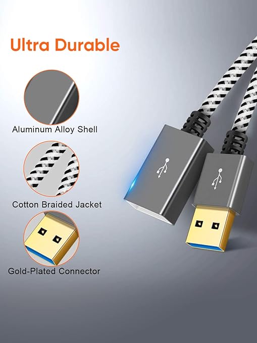 CableCreation 3.3 FT USB 3.0 Extension Cable, USB Male to Female Extender Cord - Image 3