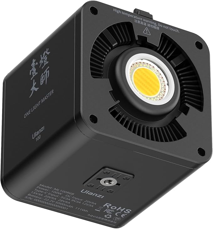 ULANZI 100W RGB Portable LED Video Light w DC Power Adapter, 111Wh Build-in - Image 7