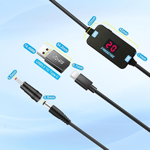 FARSENSE USB C to DC Adapter, Barrel PD Trigger Cable - Image 7