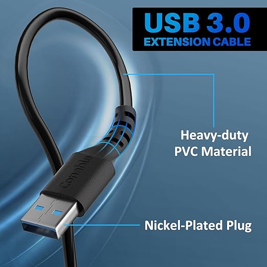 3 Pack USB 3.0 Extension Cable 4 Feet, USB A Male to Female Extender Cord - Image 6