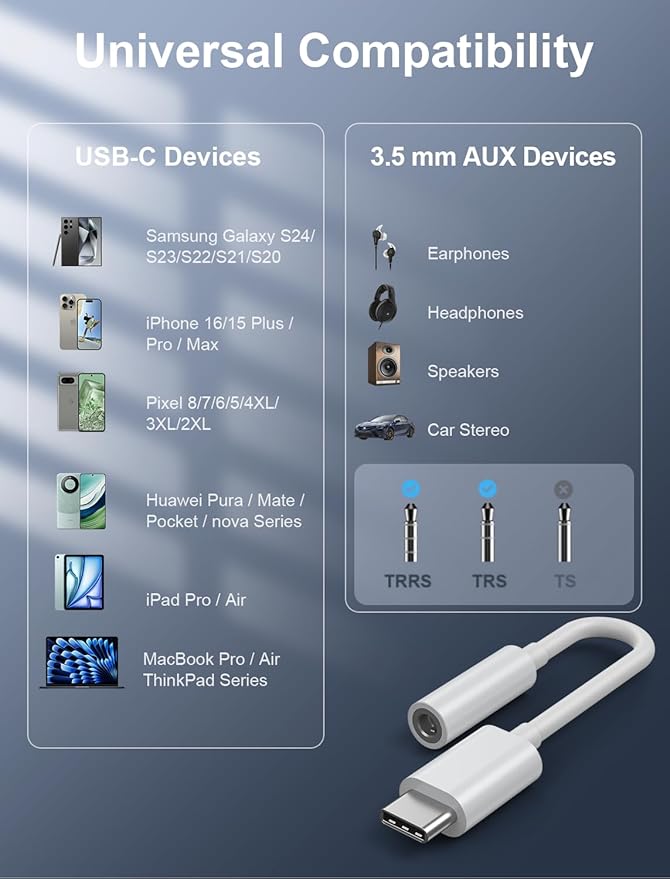 USB-C to 3.5mm Audio Headphone Adapter - Image 4