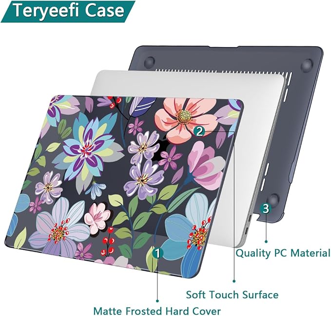 Teryeefi for MacBook Pro 13 inch Case M2 M1 2025 2022 2021-2016 Release fits - Image 5