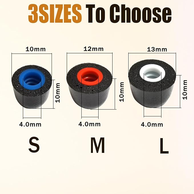 Memory Foam Ear Tips Replacement Earbuds Tips Noise Reduction Anti-Slip fit - Image 5