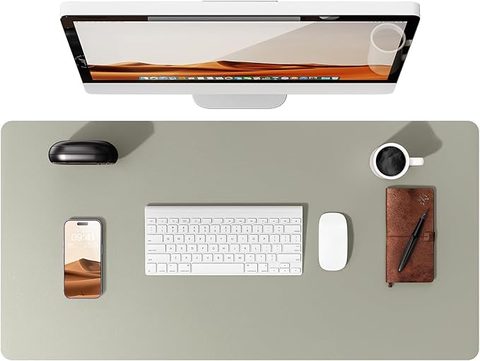 YSAGi Leather Desk Protector, Office Mat, Large Mouse Mat, Non-Slip PU Leather by YSAGi