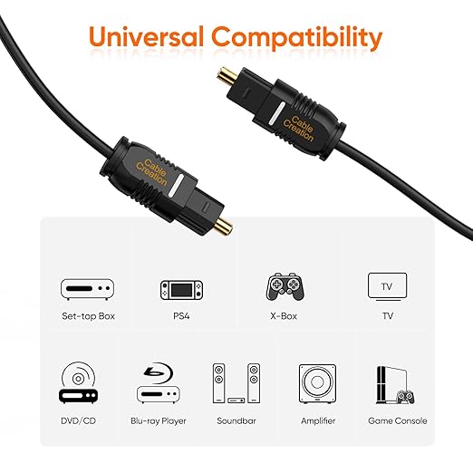 CableCreation Optical Digital Audio Cable, 6FT Slim Fiber Optic Toslink Optical - Image 4