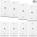Weewooday 8-Pack White Single Gang F Connector Coax Wall Plates by Weewooday