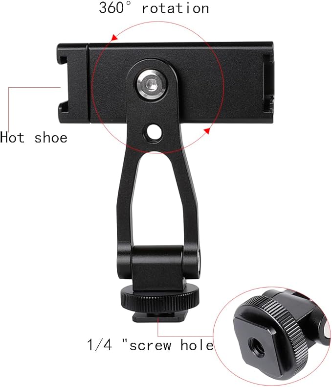 Aluminium Alloy Phone Tripod Mount, Universal Cell Phone Mount Adapter - Image 2