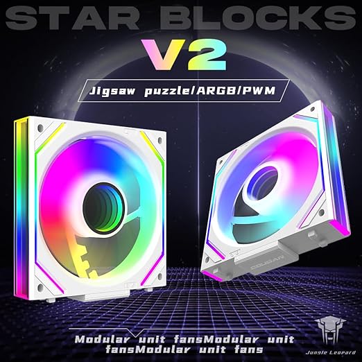 Jungle Leopard Interstellar V2 120mm PC Reverse Blade Case Fan Infinity Mirror - Image 2